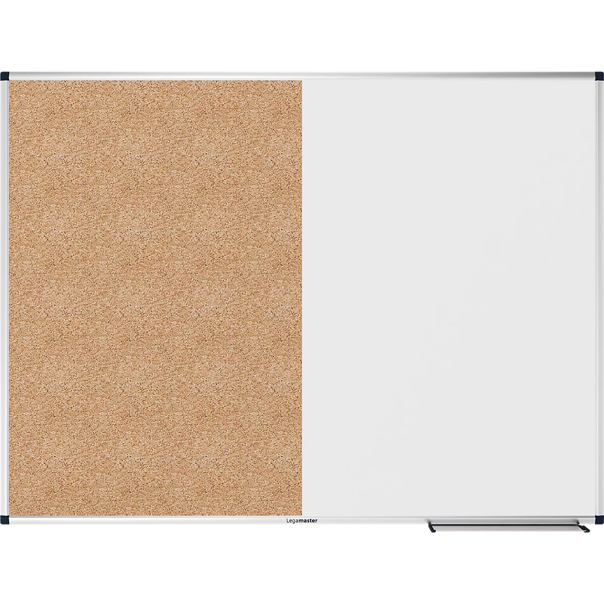 Kombiboard Legamaster UNITE, Pinboard & Whiteboard, B 1200 x T 12,6 x H 900 mm, lackierter Stahl & Naturkork, weiß & braun